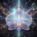 A luminous flower with a star at its center, radiating a soft glow, symbolizing beauty and wonder.