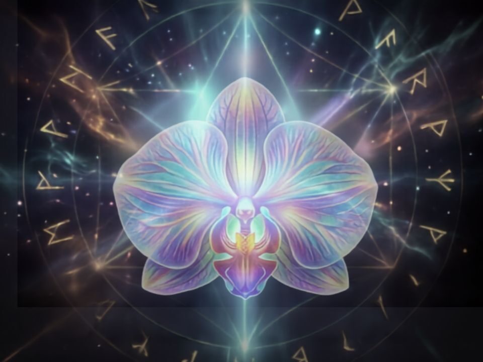 A luminous flower with a star at its center, radiating a soft glow, symbolizing beauty and wonder.
