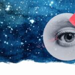An artistic representation of an eye against a starry backdrop, symbolizing the erasure of past memories.